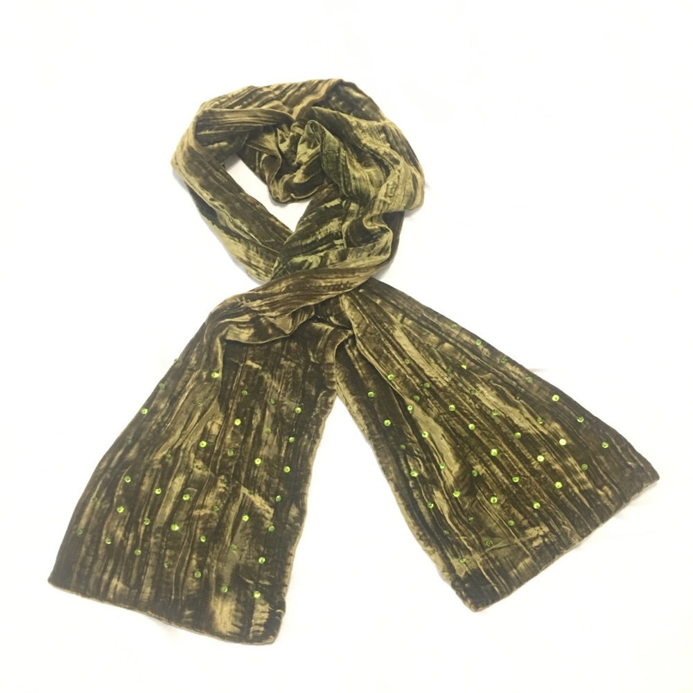 Aldo green scarf with sequins
